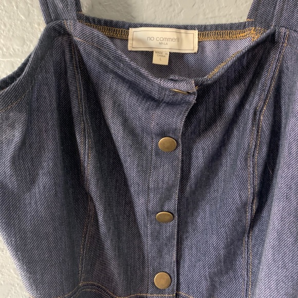 Navy Blue Jean Dress - Picture 3 of 3